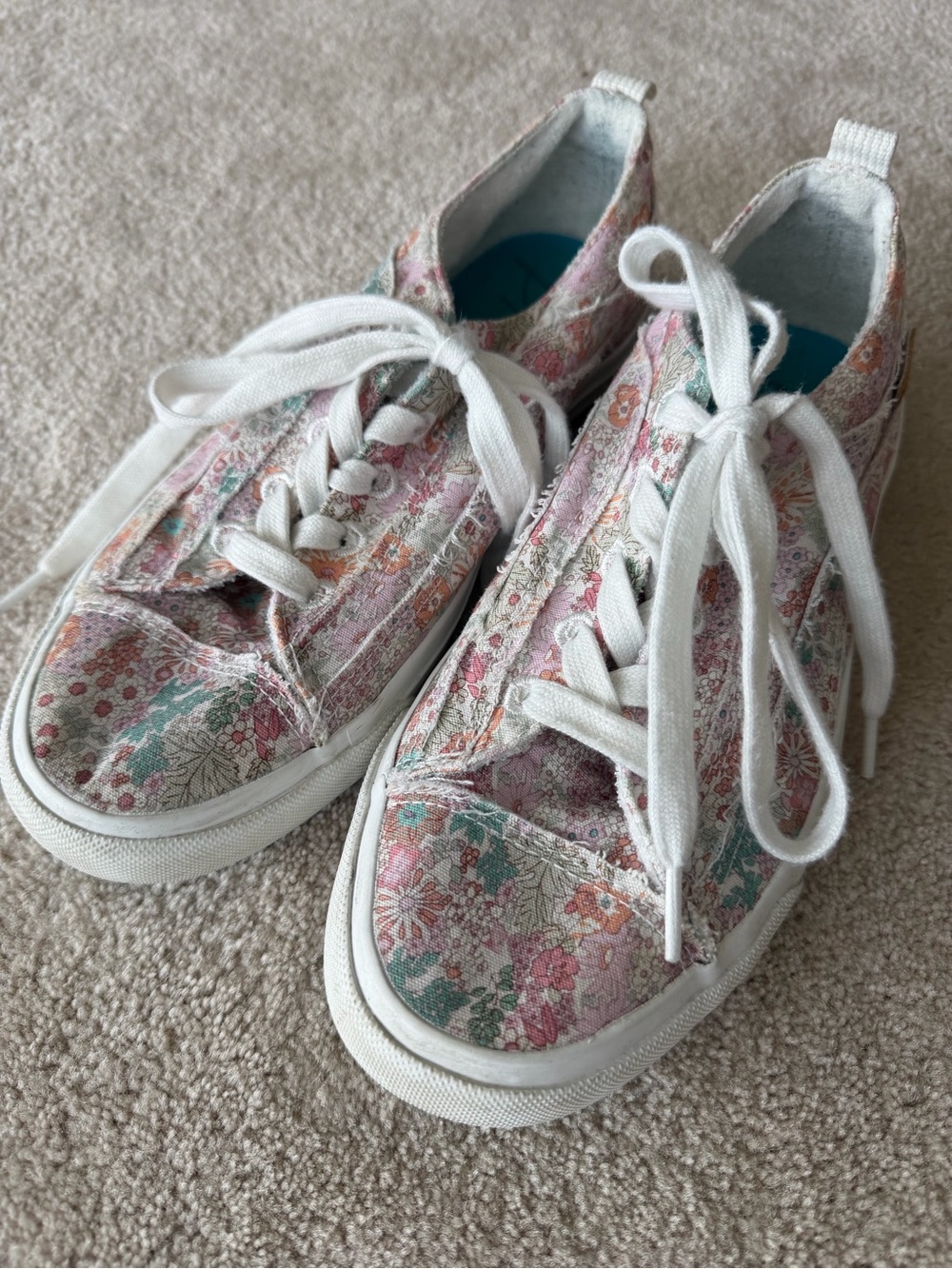 Blowfish Malibu Floral Canvas Sneakers - Pink, Teal & White